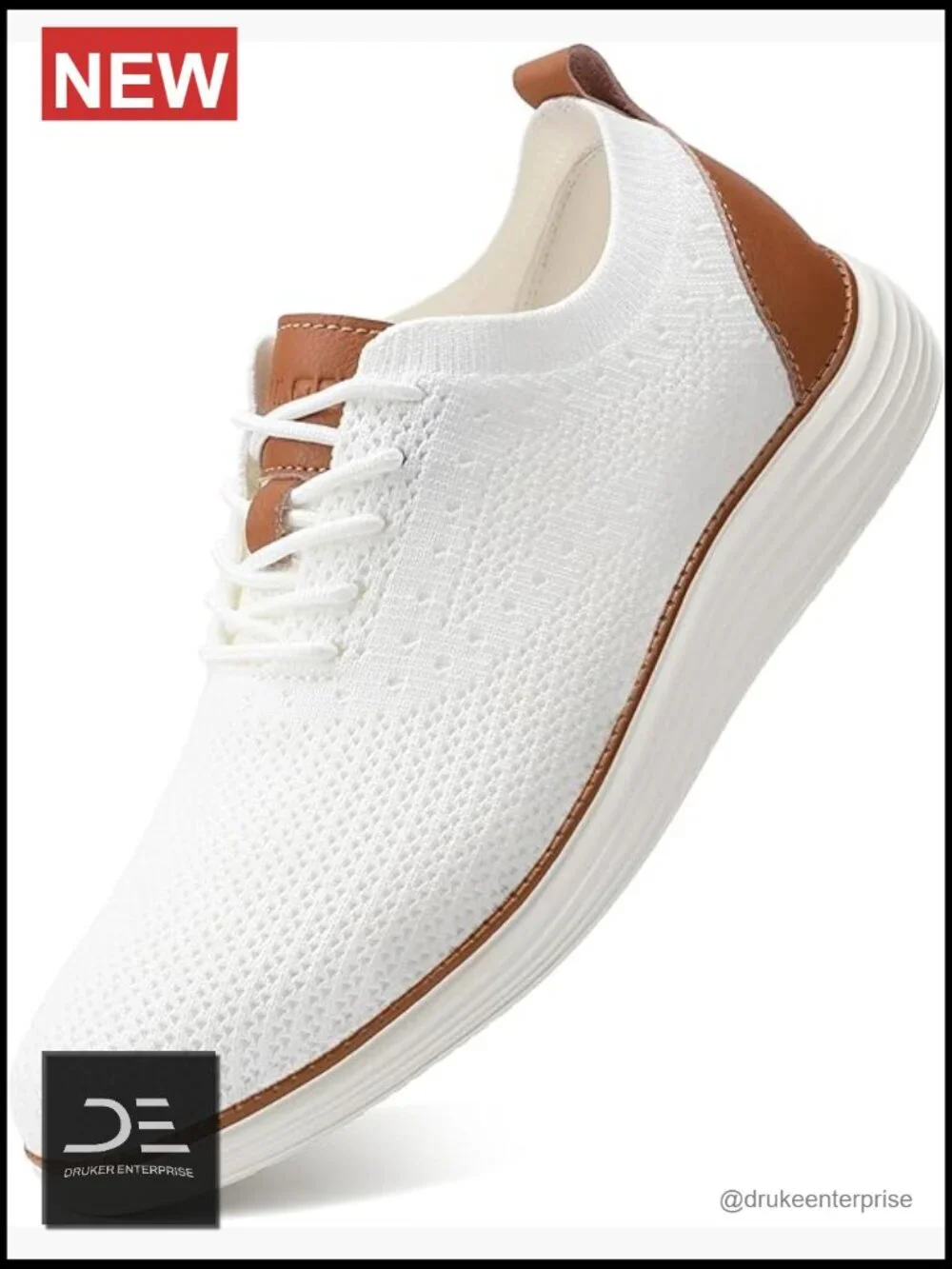 Men's Casual Dress Sneakers Lace-Up Oxfords Mesh Breathable Walking Tennis